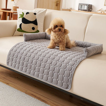Quilted Pet Sofa Cushion | All-Season Comfort Bed for Cats & Dogs