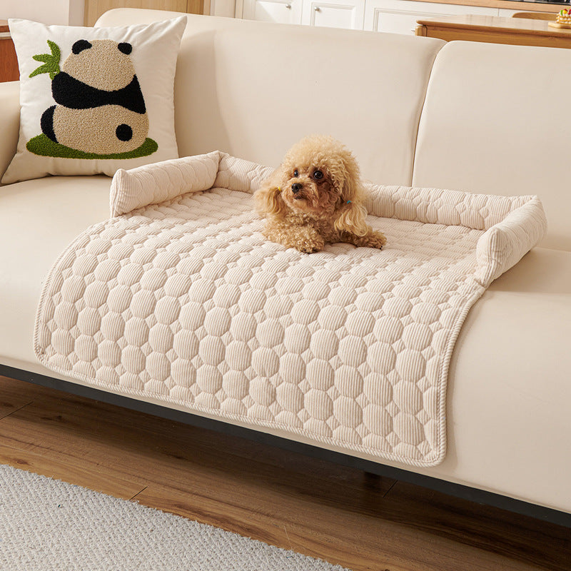 Quilted Pet Sofa Cushion | All-Season Comfort Bed for Cats & Dogs