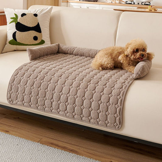 Quilted Pet Sofa Cushion | All-Season Comfort Bed for Cats & Dogs